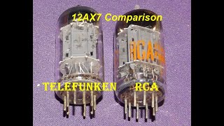 Tube Comparison Telefunken 12AX7 vs RCA Tall Plate 12AX7 [upl. by Ahseiym47]