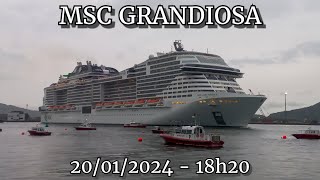 MSC Grandiosa saindo de Santos 20012024 [upl. by Littlejohn]