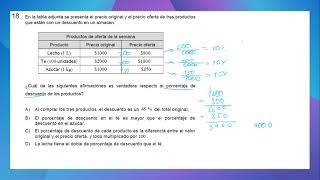 Resolución PAES Competencia Matemática M1 2022  Porcentaje 7 [upl. by Arikahc]