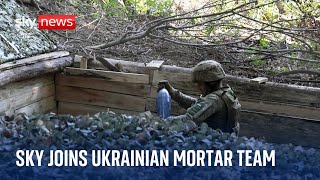 Sky News joins Ukrainian mortar team firing into Russia  Ukraine War [upl. by Ainoyek]