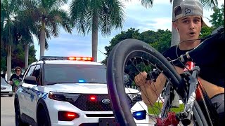 FULL SPEED WHEELIES INFRONT OF MIAMI POLICE [upl. by Marley]