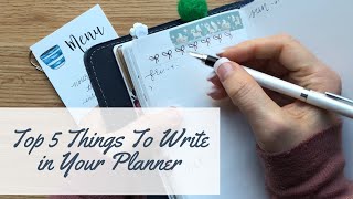 The Top 5 Things To Write In Your Planner [upl. by Eicyak]