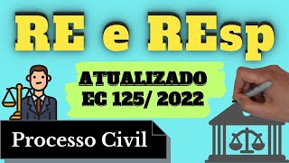 RE e REsp  Atualizado pela EC 125 de 2022 Processo Civil Resumo Completo [upl. by Theda]