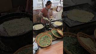 대구 서문시장 맨손 부추전배추전깻잎전 만들기  Making Korean Traditional Jeon Pancakes shorts  koreans street food [upl. by Danieu]