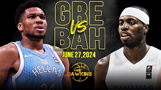 Greece vs Bahamas Full Game Highlights  Olympics WarmUp  June 27 2024  FreeDawkins [upl. by Gerhardine]