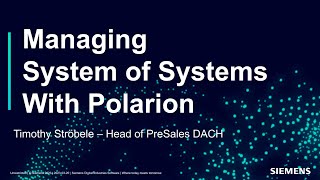 Polarion4U  System of Systems Template Overview [upl. by Ellohcin79]