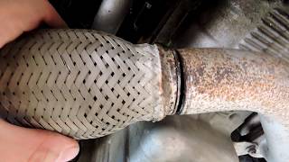 How to replace exhaust flex pipe [upl. by Anirdnajela348]