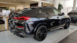 2022 BMW X6 Black Color  Wild Luxury SUV  Exterior and Interior Walkaround [upl. by Enilrad]