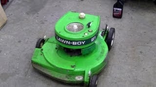 Pull Cord Repair On 2 Cycle Lawn Boy Lawn Mower [upl. by Limak362]