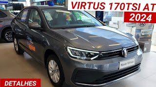 Volkswagen Virtus TSI Automático 2024 chega por R118340 com muito espaço tecnologia e economia [upl. by Samson760]