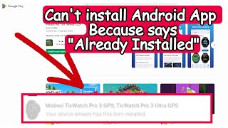 How to Fix quotYour Device Already Has This Item Installedquot Error  Easy Android Play Store Fix 2024 [upl. by Nosirrag269]