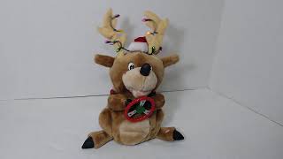 Christmas Gemmy Animated Reindeer Sings Grandma Got Run Over By a Reindeer [upl. by Ahsaetal]