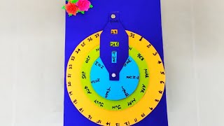 DIY DateMonthDay set wheel Calendar Easy Desk Calendar Making step by step  DIY calender [upl. by Naget]