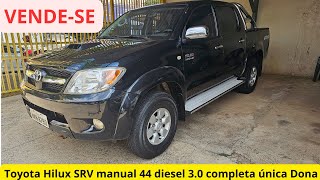 VENDESEToyota Hilux SRV manual 44 diesel 30 completa única Donaaceita trocaToyotaHilux2008 SRV [upl. by Shane]