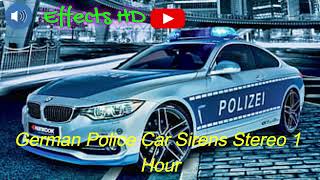 Police siren ringtone 1 hour Sound Effect Very Loud  YouTube  German Police Car Sirens Stereo [upl. by Ajam628]