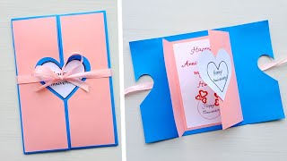 Beautiful Handmade Anniversary Card Idea  DIY Greeting Cards for AnniversaryValentines day card [upl. by Gerrie]