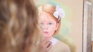 Pastel portrait of a little girl [upl. by Ycrad]