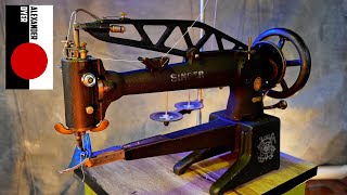 Singer 29 Shoe Patcher Sewing Machine How To Thread and Load the Bobbin The 29K 72 on Servo Motor [upl. by Namrej]