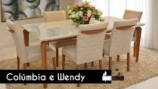 Mesa Colúmbia e Cadeiras Wendy  Morada Móveis [upl. by Ttayw]