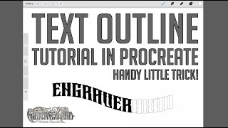 Procreate  Text Outline Tutorial [upl. by Randolph]