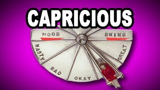 Learn English Words CAPRICIOUS  Meaning Vocabulary with Pictures and Examples [upl. by Ciri890]