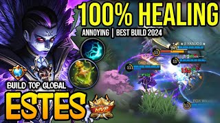 ESTES BEST BUILD 2024  BUILD TOP GLOBAL ESTES GAMEPLAY  MOBILE LEGENDS✓ [upl. by Niletac]