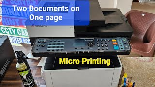 How to Print Two pages on one side  How to do Micro Photostate  Kyocera Printer setting  GP [upl. by Cyprus403]