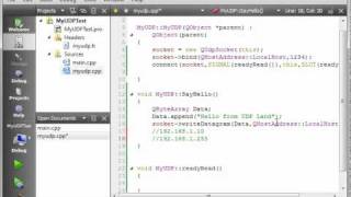 C Qt 71 QUDPSocket [upl. by Heiner]