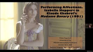 CHIARA TOGNOLOTTI PERFORMING AFFECTIONS ISABELLE HUPPERT IN CLAUDE CHABROL’S MADAME BOVARY 1991 [upl. by Aropizt]