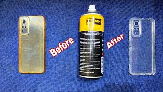 How to clean Mobile cover  Mobile cover cleaning solution  cleaning yellowness of phone cover [upl. by Broucek]