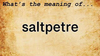 Saltpetre Meaning  Definition of Saltpetre [upl. by Irb]