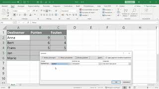 Excel  Aangepast sorteren 2  Sorteren op meerdere kolommen [upl. by Larred]