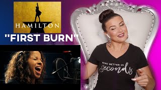 Vocal Coach Reacts to “First Burn”  Hamilton [upl. by Gannes880]