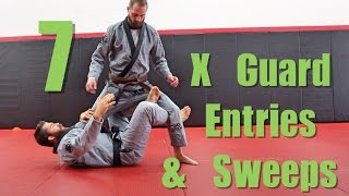 7 BJJ X Guard Drills  Entries and Sweeps [upl. by Aeslahc902]