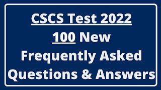 CSCS Test 2022  100 new QampA  CSCS card UK  CSCS Mock Test UK  CiTB Health amp Safety Test UK [upl. by Ttihw]