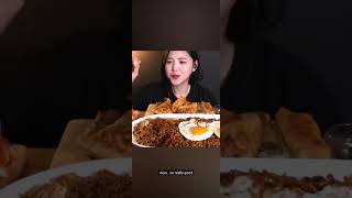 ASMR Mukbang Korean eating nonveg🤤 shorts korean koreanfood viralvideo [upl. by Akkahs]