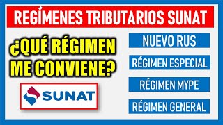 REGÍMENES TRIBUTARIOS SUNAT 2023  CUADRO COMPARATIVO [upl. by Nadda]