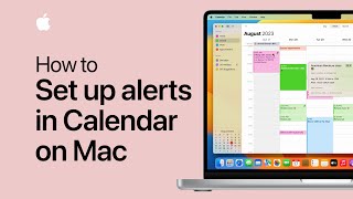 How to set up alerts in Calendar on Mac  Apple Support [upl. by Harriett]