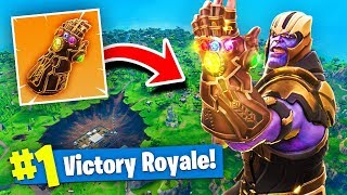 NEW THANOS INFINITY GAUNTLET GAMEPLAY In Fortnite Battle Royale [upl. by Enyrhtak340]