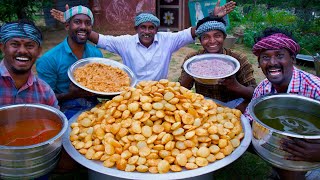 1000 PANI PURI  Golgappa Recipe Cooking in South Indian Village  How to make Pani Puri Recipe [upl. by Ebonee]