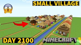 I build Small Village in Minecraft Creative mode 2023 Day 2100 [upl. by Torbart]