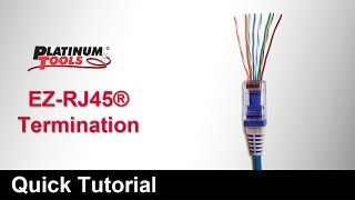 Tutorial EZRJ45 Termination short version [upl. by Ynots858]