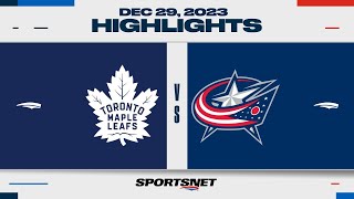 NHL Highlights  Maple Leafs vs Blue Jackets  December 29 2023 [upl. by Gaby]