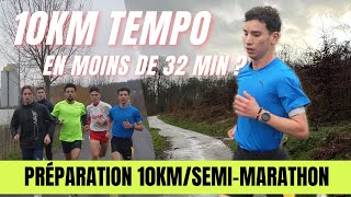 SÉANCE DE SEUIL  10KM TEMPO À 19KMH  Préparation 10KM  SEMIMARATHON [upl. by Atims221]