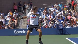 Roger Federer Forehand Slow Motion 2019  Side View TopTennisTrainingOfficial [upl. by Bigg]