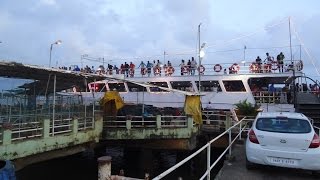 Santa Monica Cruise Top Deck View On Mandovi River At Panaji Goa Tourism Video [upl. by Vey]