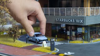 Making the MOST detailed Starbucks diorama EVER in 164 scale Part 2 [upl. by Amanda874]