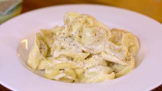 Tortellini in a Creamy Parmesan Sauce Recipe Just 3 Ingredients [upl. by Imelda]