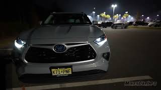 👉 AT NIGHT Toyota Highlander Hybrid Bronze ED AWD  Interior amp Exterior Lighting Overview [upl. by Julide]