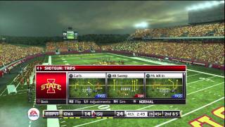 NCAA Football 12 Gameplay Full Game Iowa at Iowa State  4th Quarter [upl. by Nivonod]